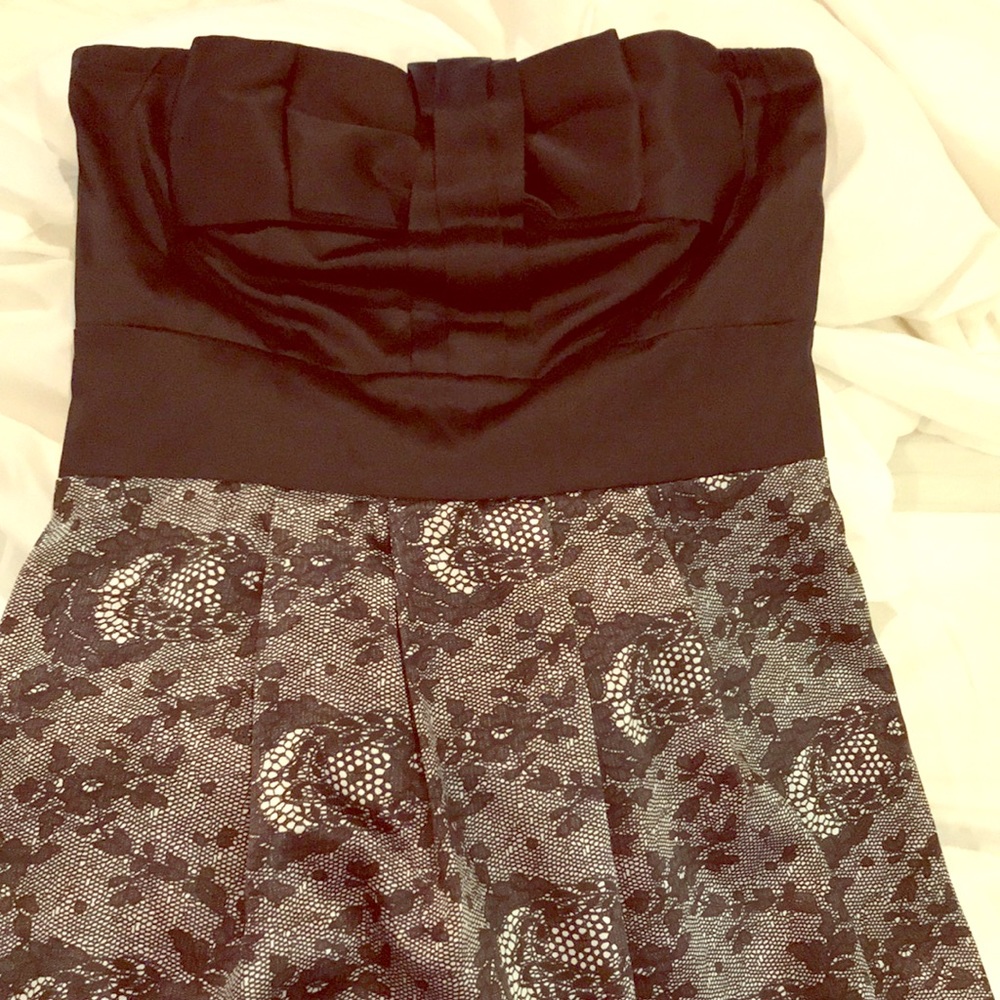 Strapless mini dress